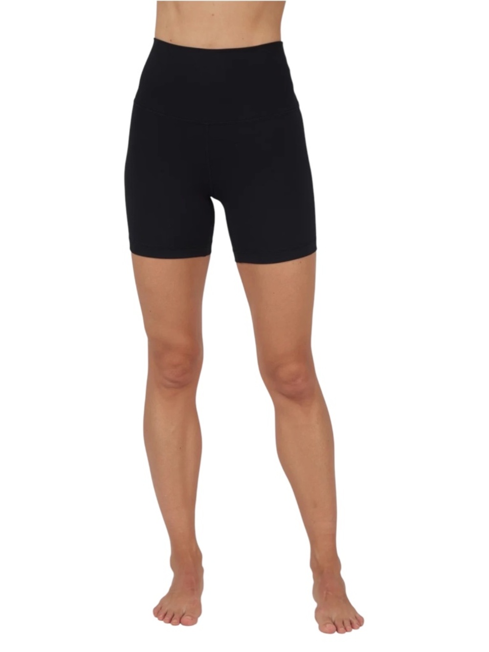 Yogalicious Lux Everyday 5" Biker‎ Shorts Black High Waisted Soft Women’s Medium